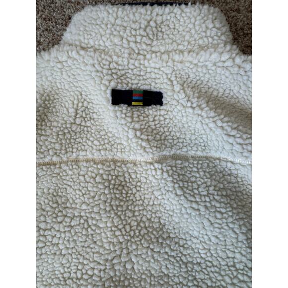 MINI  BODEN White & blue kids vest size 11/12; 152cm, White fluffy sherpa - Picture 8 of 8